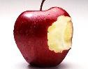 Picture of an apple with bite taken out